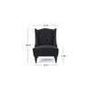 Denny Fabric Accent Chair in Black Colour