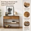 Perla Mango Wood Console Table in Provincial Teak Finish With 2 Drawer