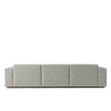 Sophisticated Wood Right Aligned 3-Seater With Upholstery Non Storage Sofa In Grey Colour