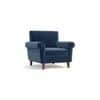 Oxford 1 Seater Fabric Sofa in Lapis Blue Colour