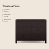 Magellan Solid Wood Chest of 6 Drawers in Mahogany Finish
