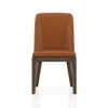 Anderson Solid Wood Dining Chair in Danish Walnut Finish & Nappa Tan Leatherette Colour