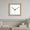 Square Wooden Wall Clock with Precision Dot Markers