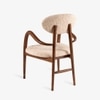 Naaz Solid Wood Dining Chair in Cream Colour
