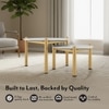 Luma Banswara Marble And Metal Nesting Coffee Table In Glossy Gold Finish