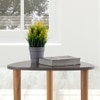 Metalsmith Elegant Side Table – Solid Wood, Green Finish