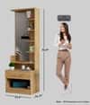 Hexa Red Wooden Dressing Table in Giant Wood Colour