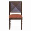 Mirasa Solid Wood Dining Chair Set Of 2 In Mango Walnut Finish With Lava Fabric Colour