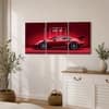 The Castle Decor Red Porsche GT3 Sports Car Wall Art Set of 3 12x18 Inch
