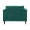 Bruch Boucle Fabric Arm Chair in Green Colour