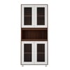 Mobley Display Bookcase Walnut And Frosty White
