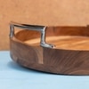 Ireka Home Atithi Wooden Serving Tray with Iron Handles – Small