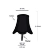 Devansh Black Wall Mounted Lamp With Black Cotton Shade