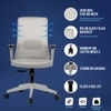 Veritas Mid Back Mesh Office Chair in Grey Colour