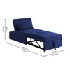 Evenie 1 Seater Pull Out Sofa cum Bed  in Navy Blue Colour