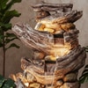 Wine Wood Stone Indoor Water Fountain