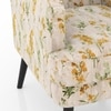 Genoa Wing Chair In Mustard Floral Colour
