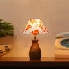 Devansh Multicolor Cotton Table Lamp With  Wood Natural Base (10X12.5 Inches)-37