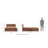 Valencia Solid Wood Queen Size Box Storage Bed In Teak Finish