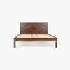 Dado Solid Wood King Non Storage Bed in Brown Colour