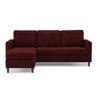 Monznij Sectional Fabric Sofa - Maroon