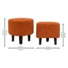 Daviana Boucle Fabric Lounge Chair in Orange Colour