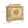D'Dass Red Mdf and Sheesham Wooden Temple For Pooja
