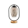 Devansh Multicolor Glass Wooden & Iron  Table Lamp -17 Inch Height  -Ab