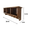Ambrosia Wooden Wall Shelf Organiser With Key Holders