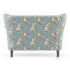 Frida 2 Seater Fabric Loveseat In Dusty Teal Floral Colour