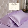 Stoa Paris Satin Pillow Covers,  Premium Plain Pillow Cover Set of 2, 68L x 45W cms - Lilac