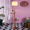 Hillary White Cotton Shade Floor Lamp