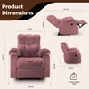 Helios Motorised Recliner Chair for  Premium Soft Suede Fabric 1 Seater Chair - Dusty Mauve