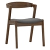 Scandinavian Nazo Dining Chair Brown Cocoa Finish