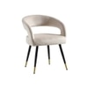 Bentlee Metal Accent Chair in Beige Colour