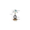 Brinley Multicolor cotton Table lamp with Wood & Iron Base