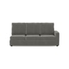 Apollo Compact Sofa (Colour : Ash Grey Velvet, Cushion : Soft, Back Type : High Back, Seating Capacity : Left Aligned 3 Seater + Left Aligned Chaise + Ottoman)
