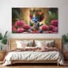 The Castle Decor Bal Gopal Wall Painting Wooden Framed 27x48 Inch (Style 9)