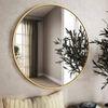 33″ Gold Round Mirror