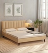 Dallas Engineered Wood Queen Size Non Storage Bed In Honey Oak Finish