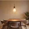 Eliante Glass Hanging Lights Mild Steel, Wood & Glass Material Antique, Brown & Champaign Finish