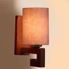 Devansh Solid Wood Electric Wall Light in Grey Colour with Grey Shade Count of 1 Light