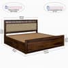 Vrinda Solid Wood King  Size Bed With Hydraulic Storage (Provincial Teak Finish)