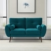 Faro Velvet 2 Seater Sofa in T Blue Colour