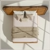 Elowen Softline King Size Bed in velvet With Oak wood Frame & Hydraulic Storage