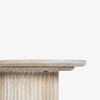 Linn Pearl Solid Wood Side Table in White Colour