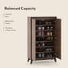 Webster 24 Pair Shoe Rack in Classic Walnut Finish