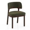 Dune Solid Oak Wood Dining Table With 6 Dune Solid Wood Dining Chairs (Finish : Gradient Oak, Chair Colour : Deep Olive Velvet)