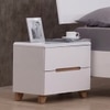 Oslo Engineered Wood Bedside Table in White Finish