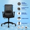 Veritas Mid Back Mesh Office Chair in Black Colour